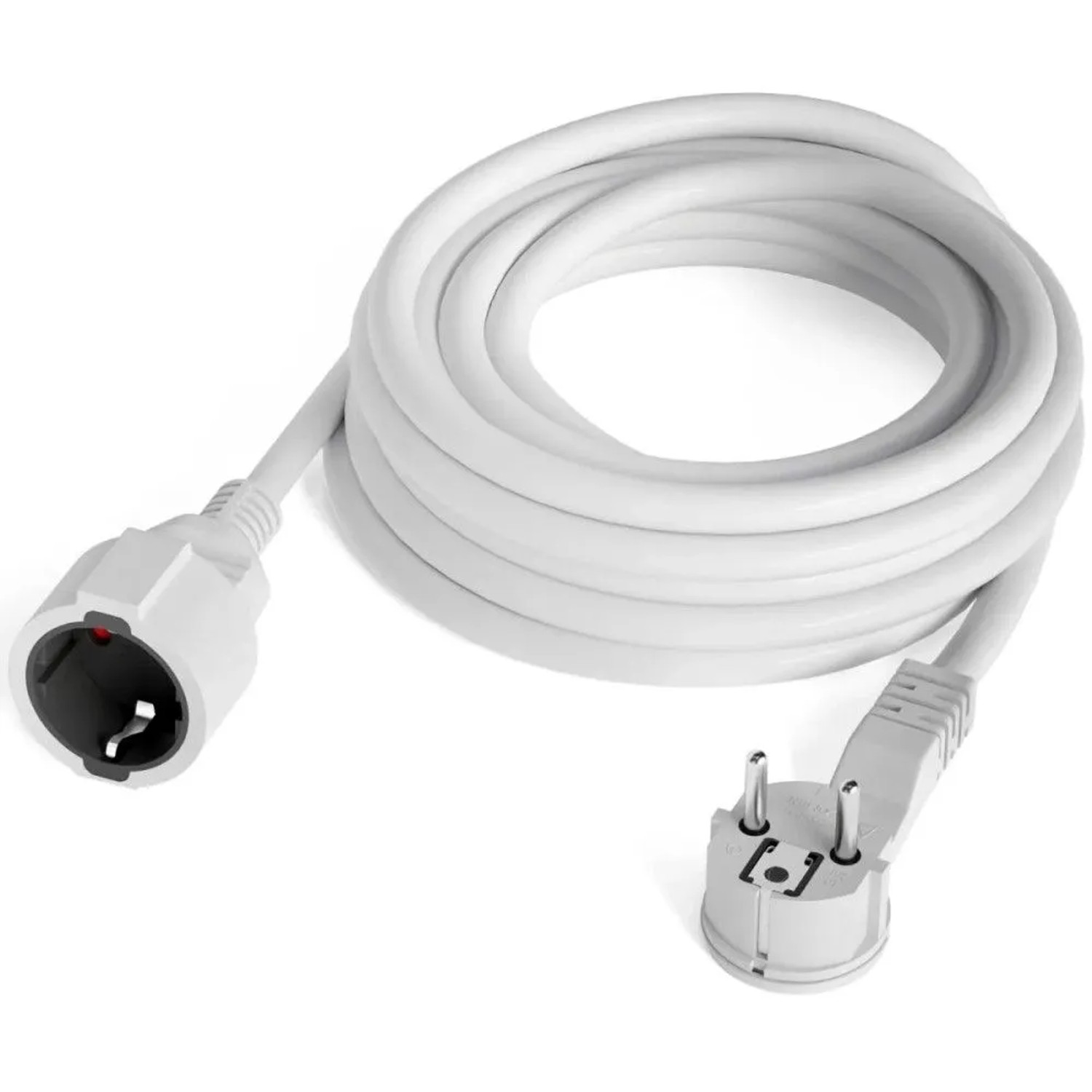 hb-digital 5m Verlängerungskabel mit Winkelstecker H05VV-F Kabel IP22