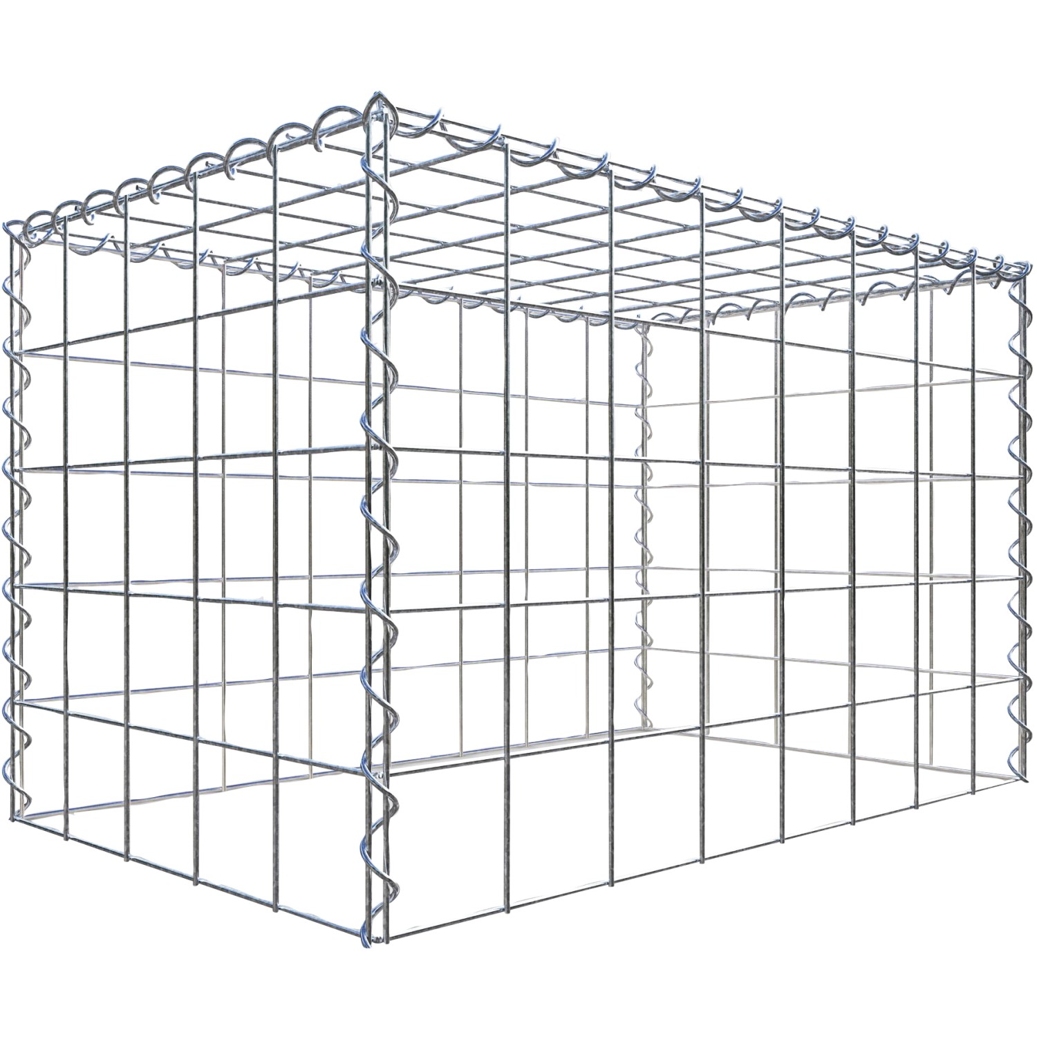 Gabiona Gabione-Anbaukorb Typ 3 50 x 80 x 50 cm Maschenw 10 x 10 cm