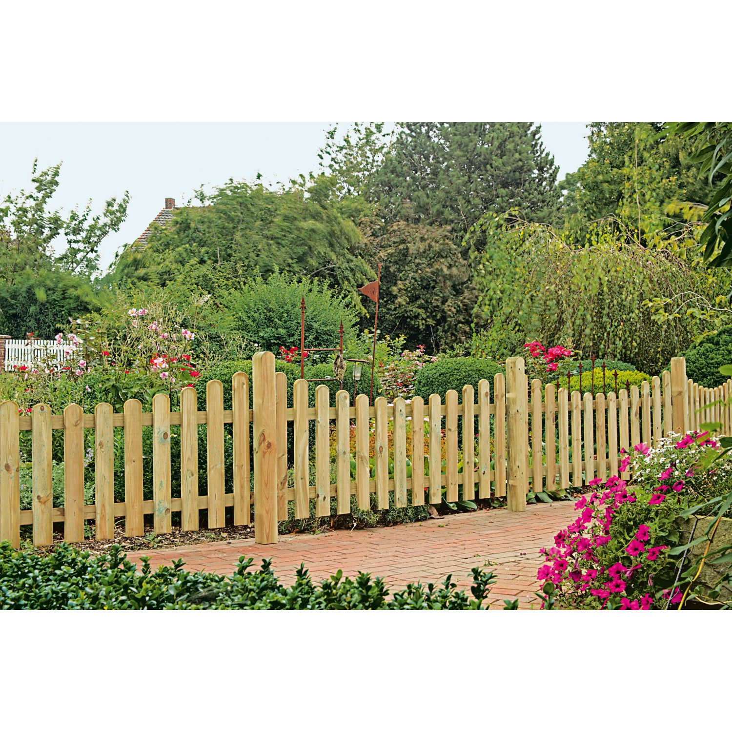 T & J Gartenzaun Unterbogen Grün