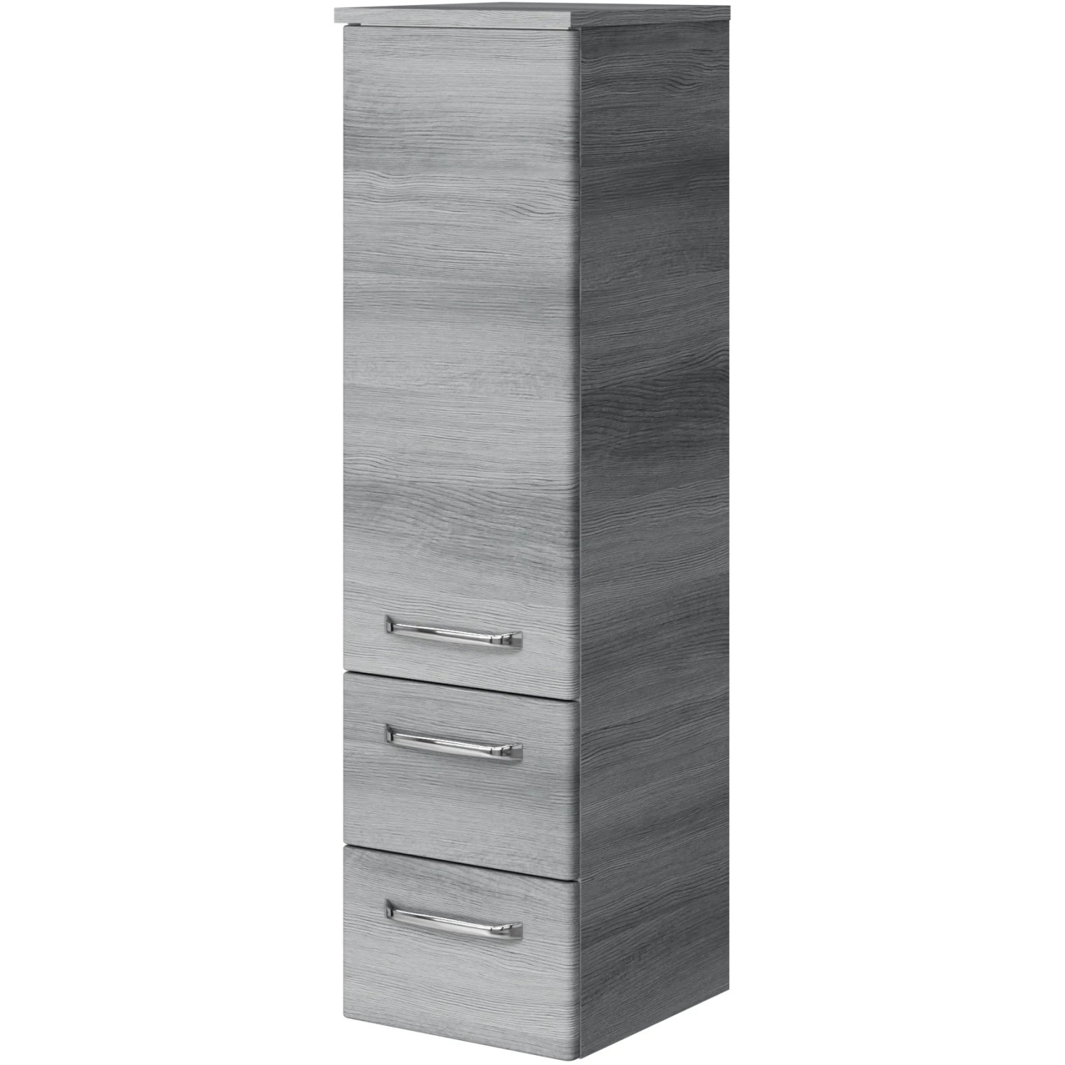 Pelipal Trentino Midischrank, Graphit Struktur quer, Teil des Badmöbel-Sets.