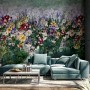 Marburg Fototapete Floral Modern Grün im Wohnzimmer, florales Muster mit grünen Farbtönen.
