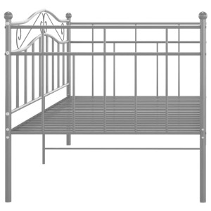 Graues vidaXL Schlafsofa Bettgestell aus Metall, 90x200 cm, für Betten.