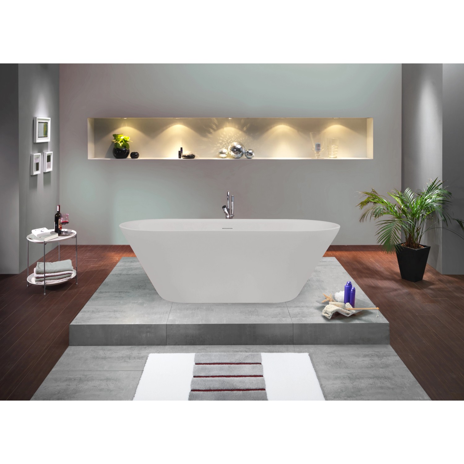 Ottofond Freistehende Badewanne Eko 170 cm x 75 cm Weiß