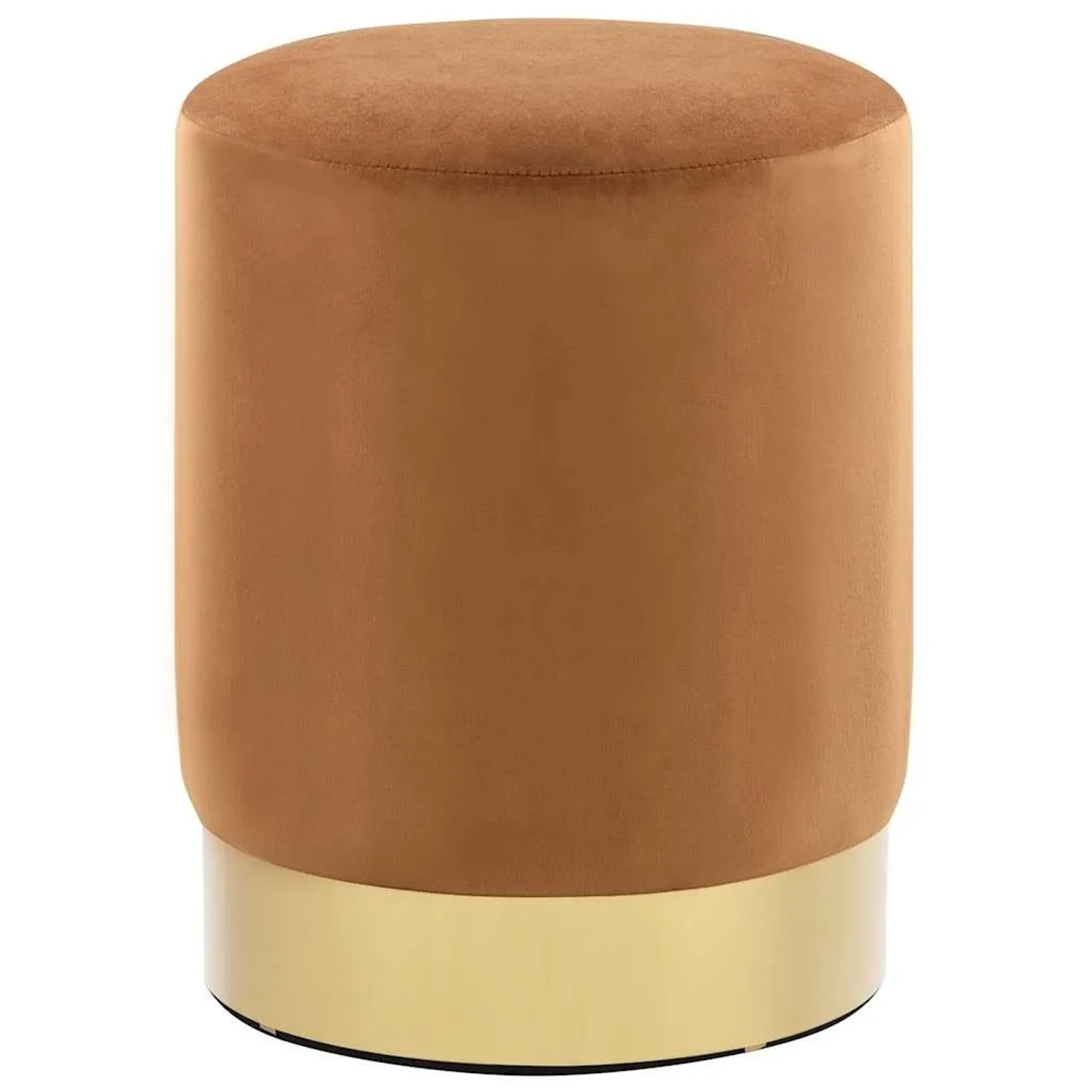 vidaXL Hocker Braun und Golden Samt 28 x 36 cm 249838
