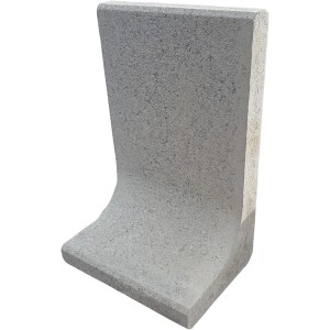 Grauer EHL L-Stein, 60x40x30 cm, zur Beet- und Raseneinfassung im Garten.