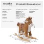 Tectake Schaukelpferd  Hochwertiges Design  Mit 2 Soundeffekten Solides Stahlgestell  Weicher Plüschbezug  65 x 31 x 61 cm Braun_6