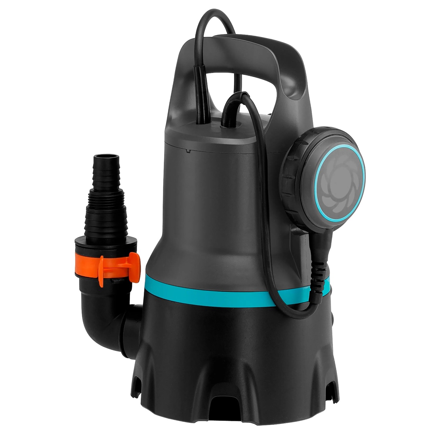 Gardena Schmutzwasser-Tauchpumpe 9000, 300W, für verschmutztes Wasser bis 25mm Korngröße.