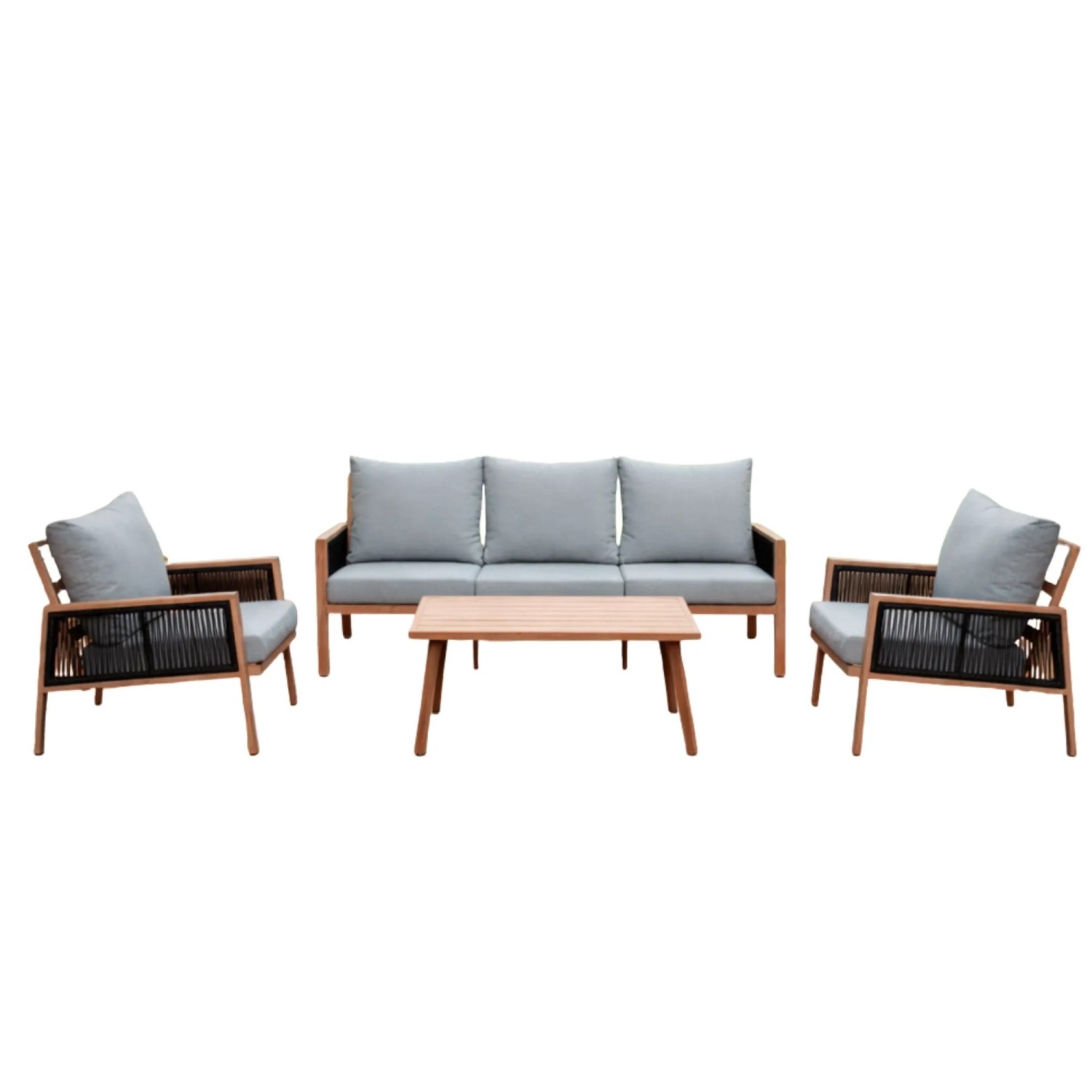 Greemotion Sitzgruppe Monaco Aluminium 4-teilig inkl. Kissen Beige