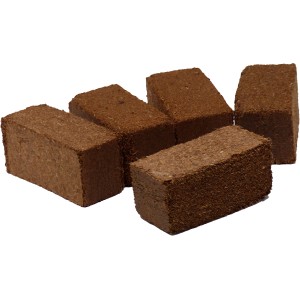 5er Set Kokosfaser Ziegel Mini für Terrarien & Insektarien. Natürlicher Bodengrund, torffrei.