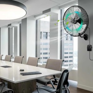 Costway Wandventilator 85° Oszillation & 30° Verstellbare Neigungswinkel Schwarz