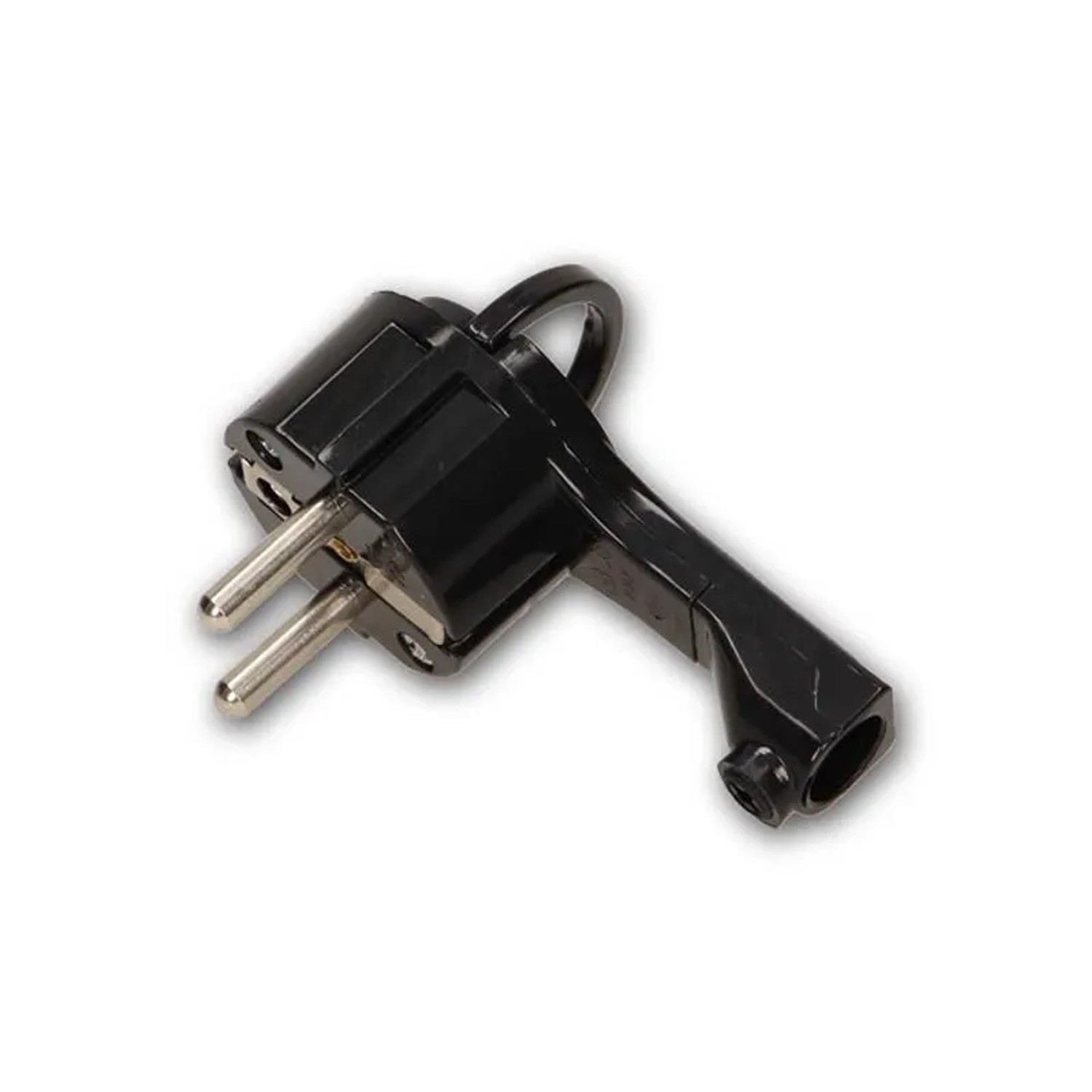 world-trading-net Schutzkontakt-Stecker WTN-FlatPlugII Schwarz 230V 16A