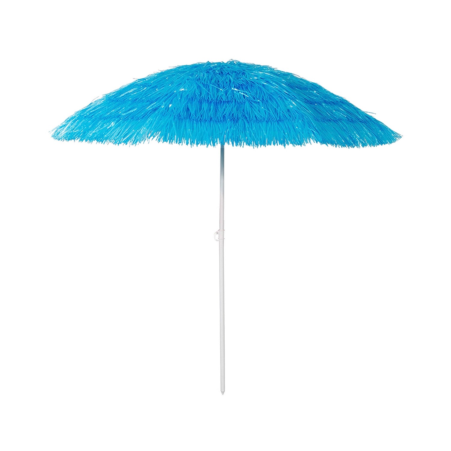 MOJAWO Hawaii Strandschirm Sonnenschirm Strand Schirm Gartenschirm Bastschirm Knickbar Polyester Blau  Ø1,6m