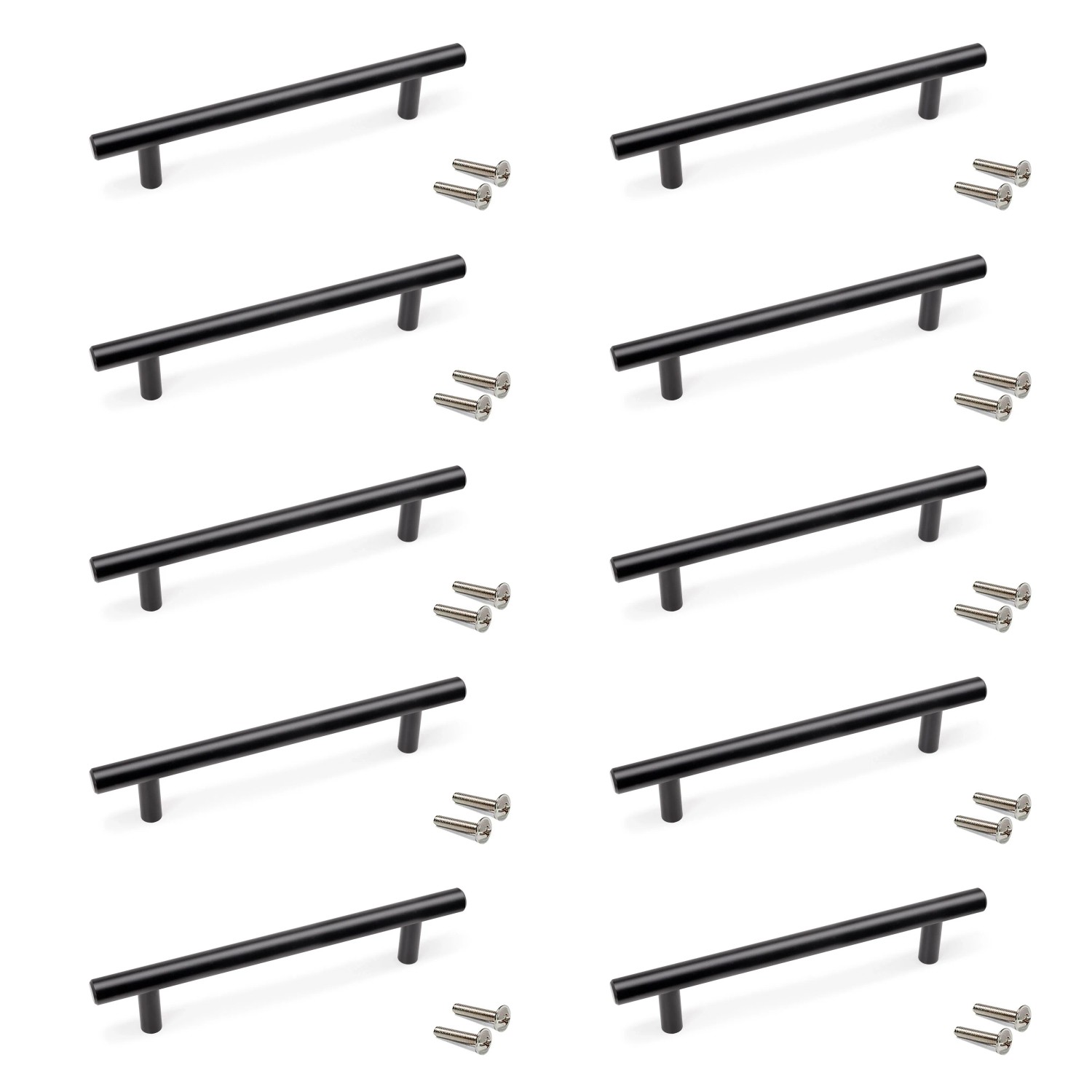 Emuca Lot von 20 Möbelgriffe Castellar L136 mm 128 mm Achsenabstand Stahl Verchromt