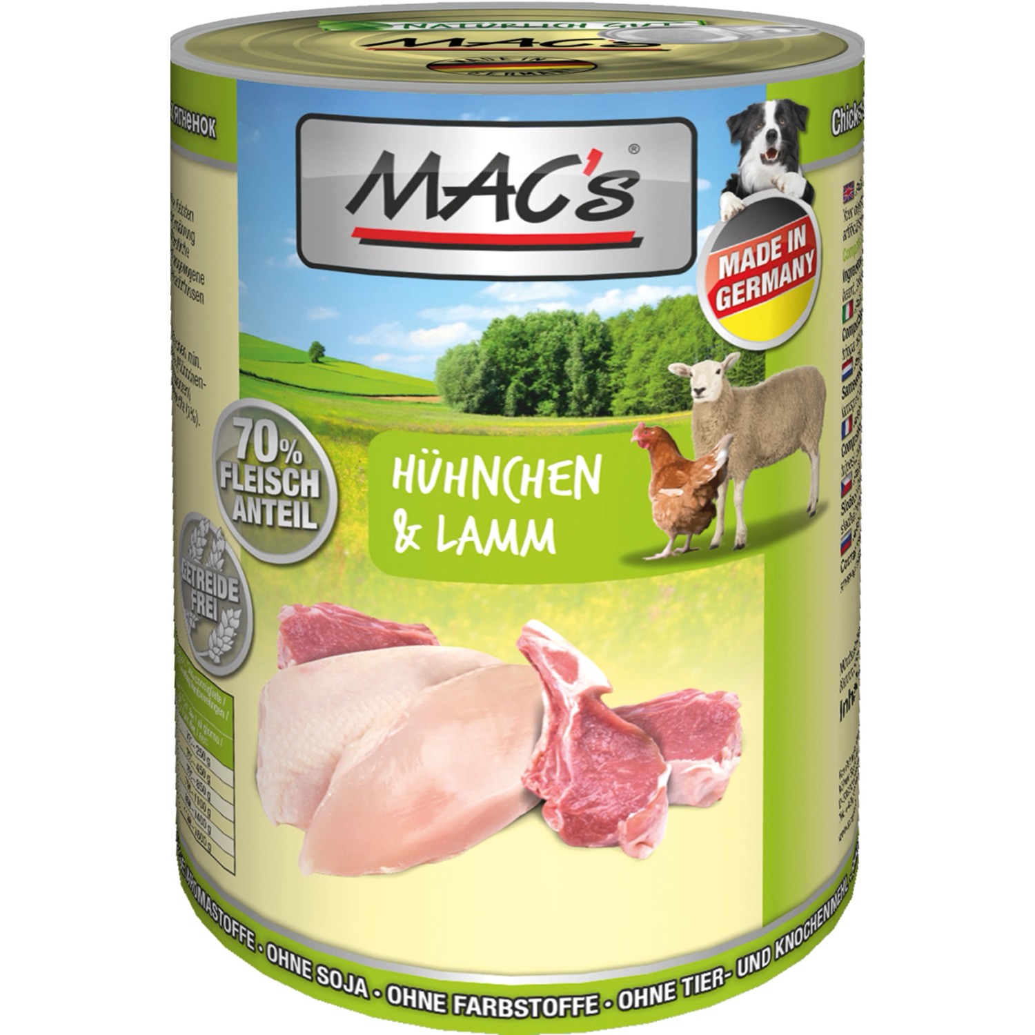 Mac's Hunde-Nassfutter Huhn und Lamm 400 g