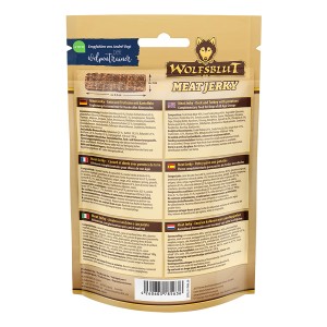 Wolfsblut Meat Jerky Duck & Turkey, Hunde-Belohnungssnack, 80g Packung.