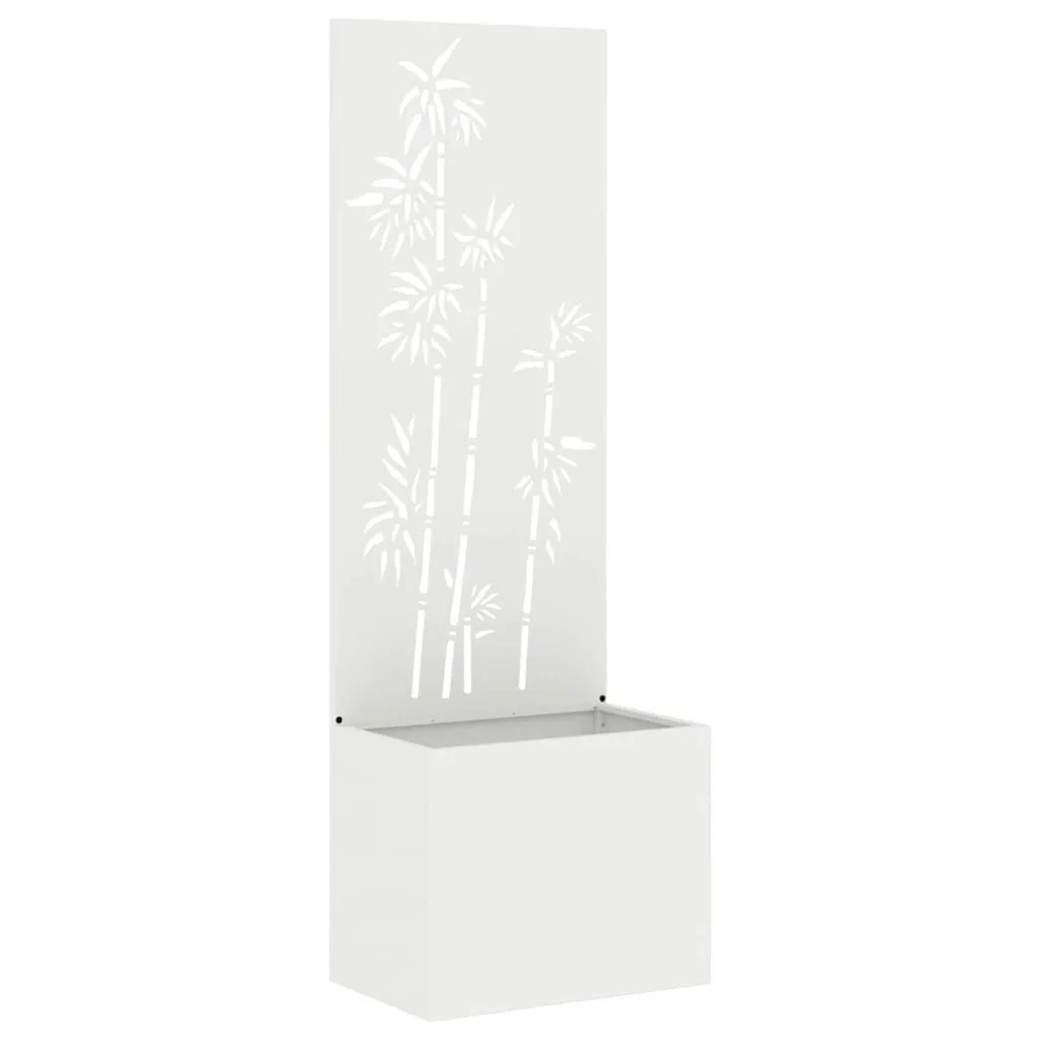 vidaXL Garten Sichtschutz-Leinwand Floral Weiß 50 x 140 cm 876449
