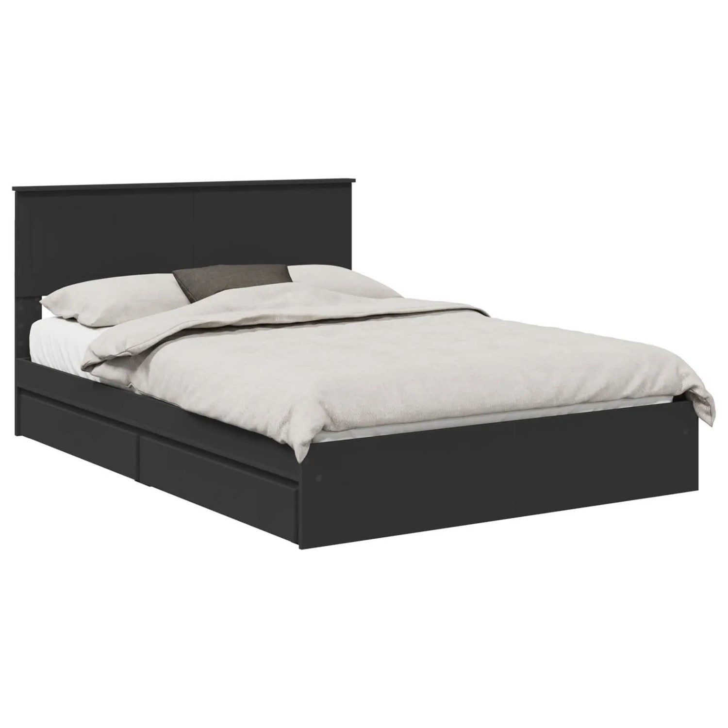 vidaXL Stauraumbett Schwarz 140 x 190 cm Holzwerkstoff 3410799 günstig online kaufen