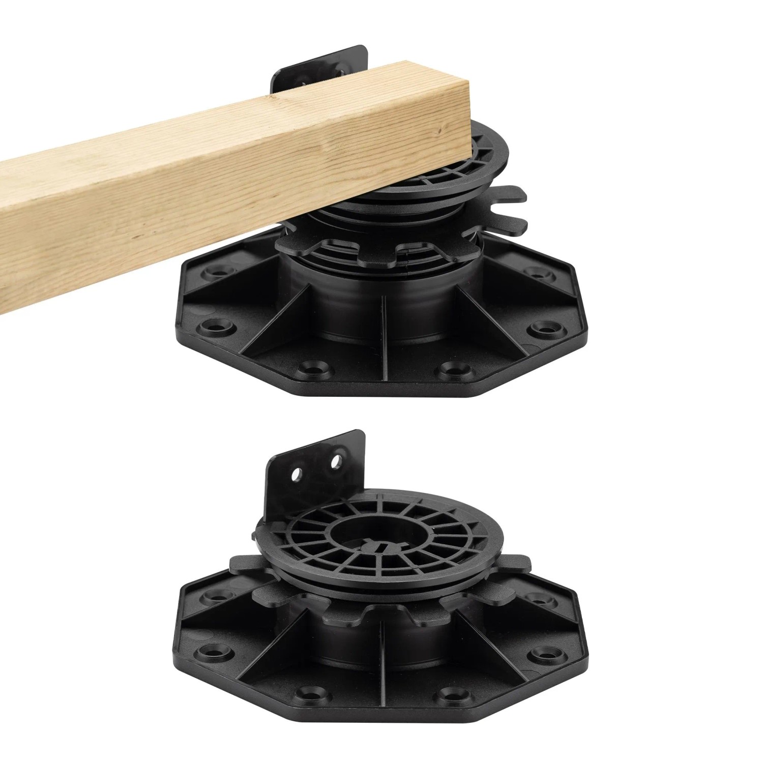 Wiltec Stelzlager Stellfüße 40-70Mm Holz Terrassenlager Plattenlager Balkenlager