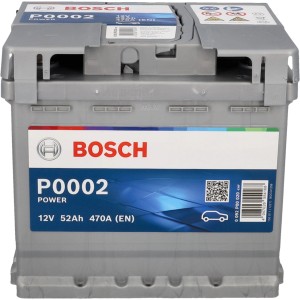 Bosch PowerLine SLI 52Ah Autobatterie für zuverlässige Startleistung.