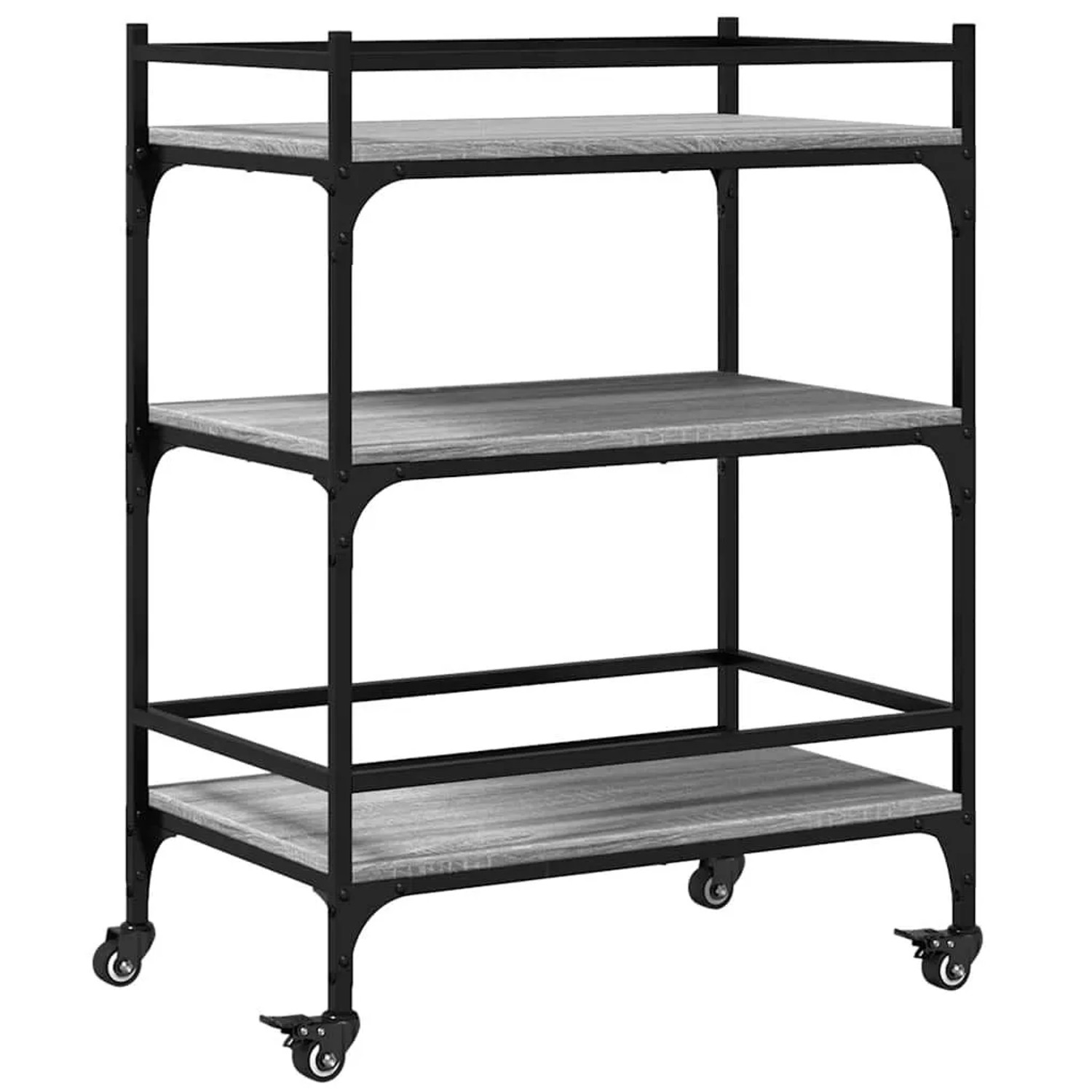 vidaXL Küchenwagen Grau Sonoma 65x40x86,5 cm Holzwerkstoff 842399