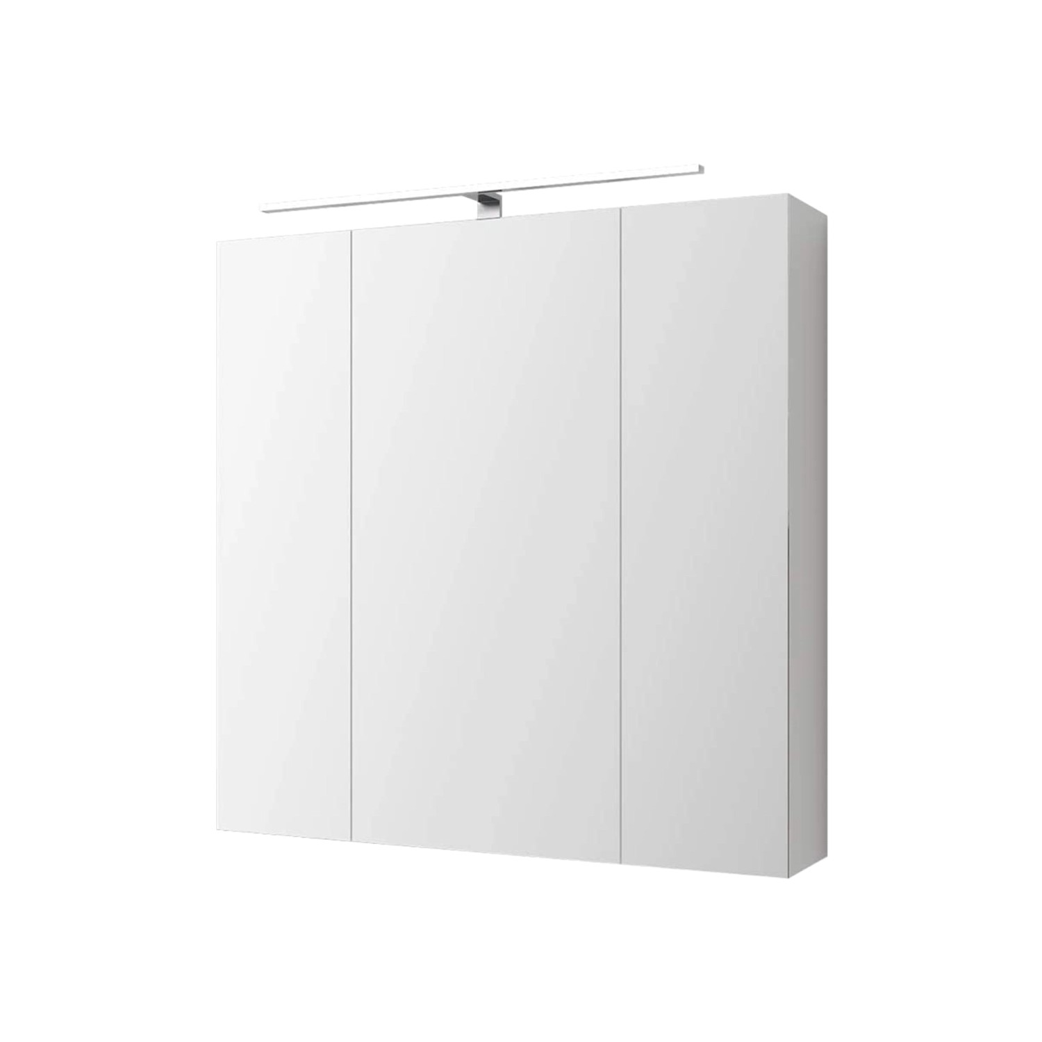 ML-Design Spiegelschrank Bad mit LED Beleuchtung 72,4x72x15 cm Weiß