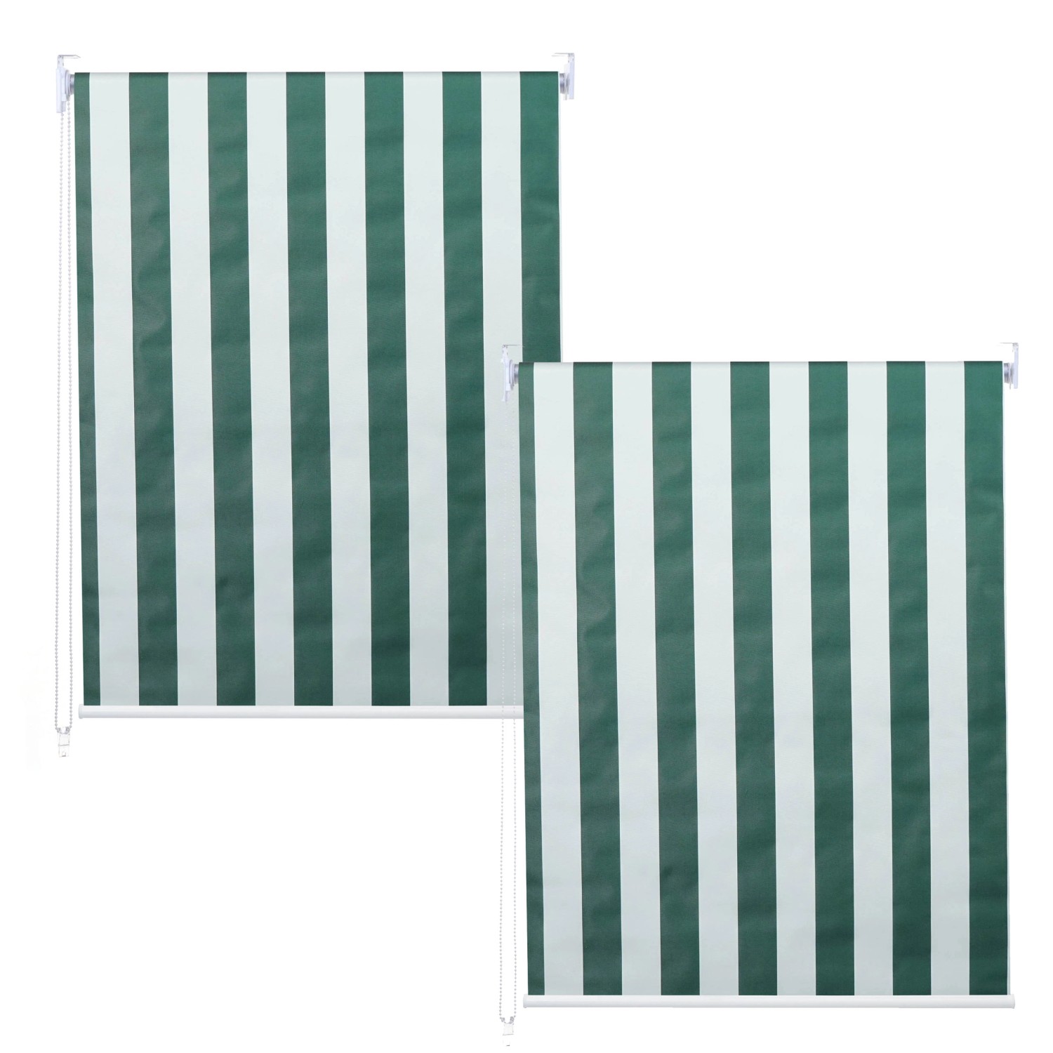 MCW Rollo D52 2er-Set 100x160cm Grün-Weiß günstig online kaufen