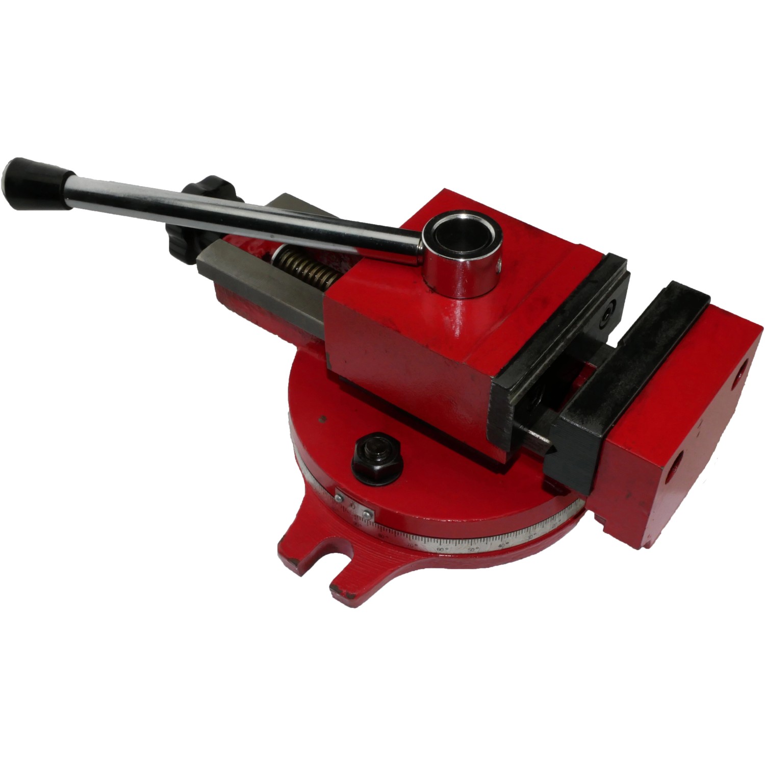 Rotwerk Maschinenschraubstock MSS80SD, 8 cm, drehbar, mit Schnellspannung für Fräsmaschinen.