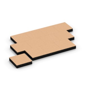 WARCO Fallschutzplatten, sandbeige, 50x50x11 cm, aus Gummigranulat für Spielplätze und Outdoor-Bereiche.