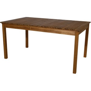 Rechteckiger Siena Garden Gartentisch, beige, 89,8x149,5 cm, aus robustem Holz für den Außenbereich.