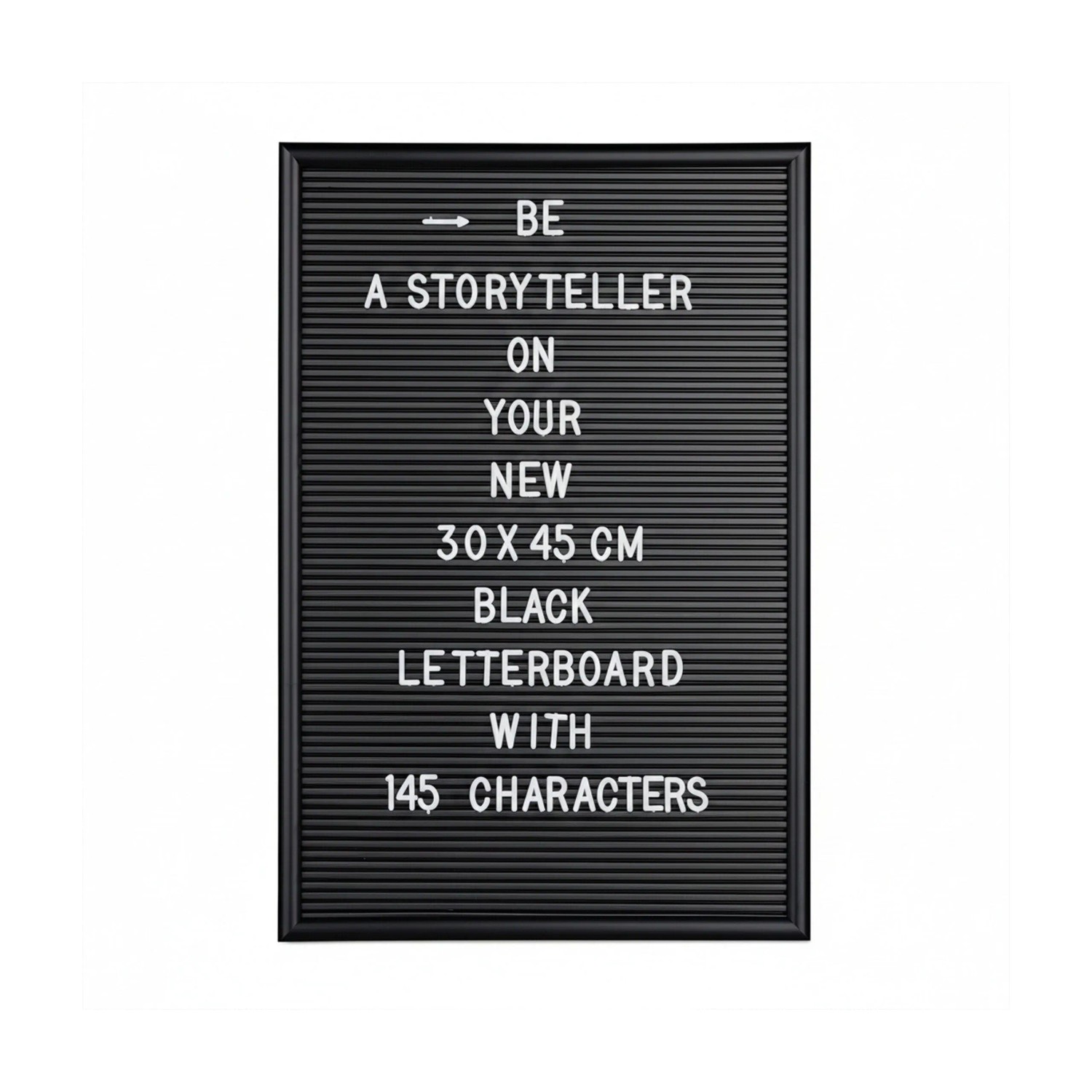 Relaxdays Letterboard MDF Schwarz 45 cm x 30 cm x 2 cm 400 g