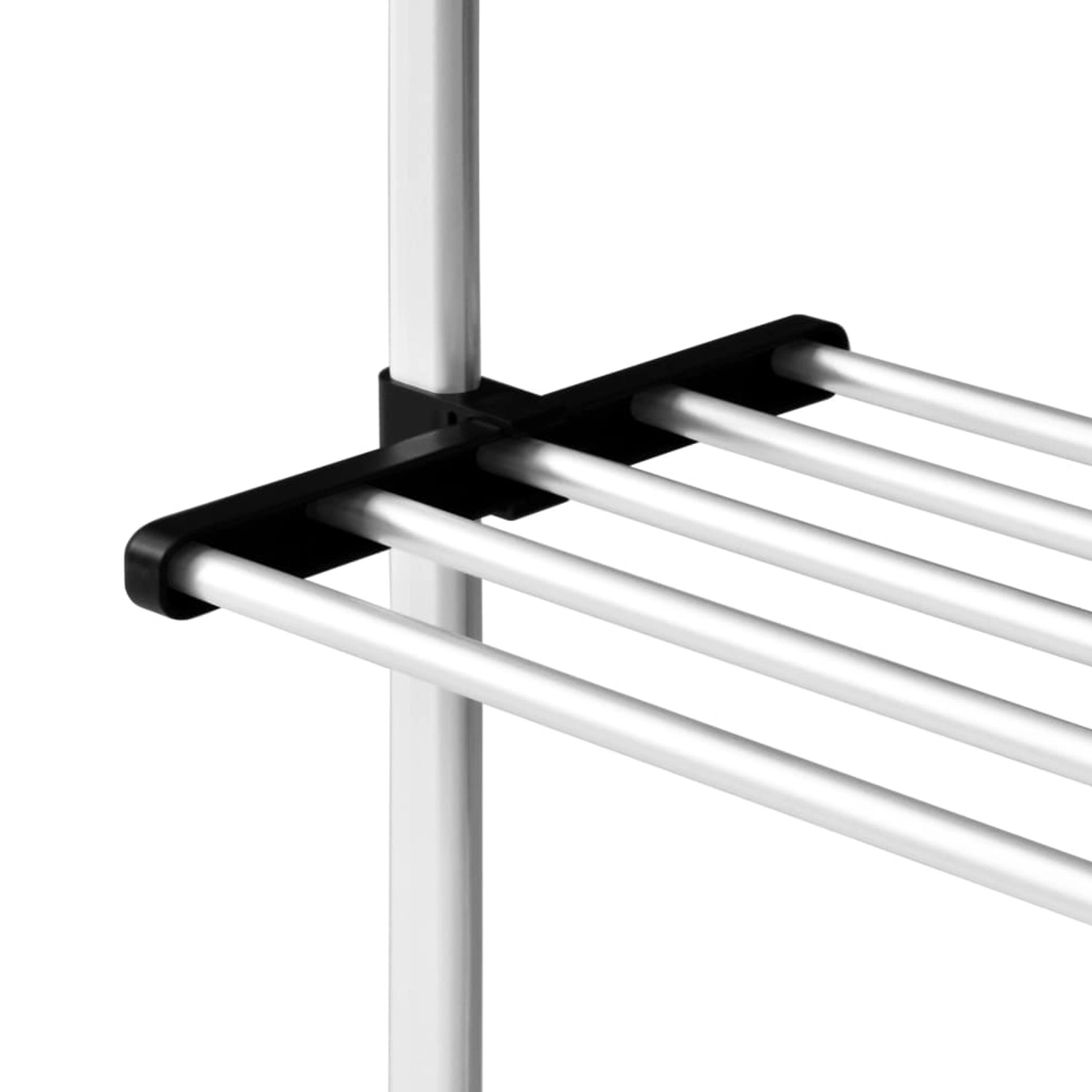 vidaXL Teleskop-Garderobe mit Regalen Aluminium 321106_6