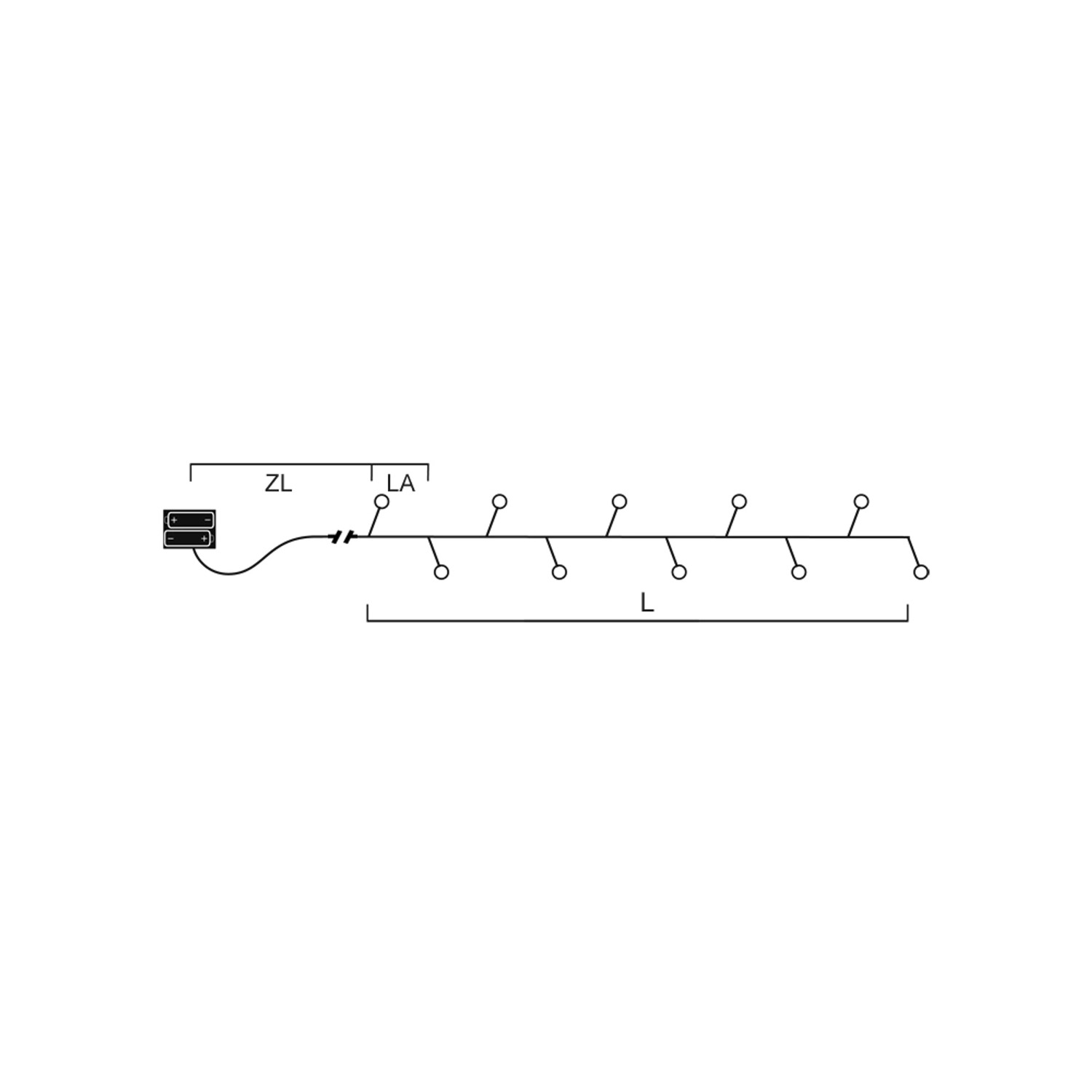 Konstsmide LED-Batterie-Lichterkette 16 Aluminium-Drahtkugeln Warmweiß ...