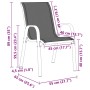 vidaXL Stapelbare Gartenstühle 2 Stk Grau Textilene 318778_13