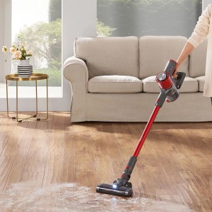 Juskys 2in1 Akku Handstaubsauger VC2101 Anthrazit Rot