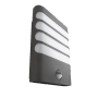 Philips MyGarden Raccoon LED-Außenwandleuchte in Anthrazit mit Bewegungssensor.