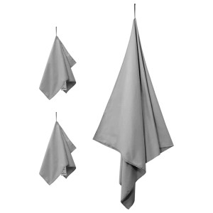 vidaXL Sporthandtuch Set 3-Tlg Dunkelgrau Polyester und Polyamid 42011500