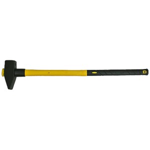 PROREGAL Vorschlaghammer, 3 kg, mit Fiberglasstiel und Gummi-Griff.