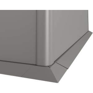 Biohort Mähkante in Quarzgrau-Metallic für Hochbeete, Detailansicht.