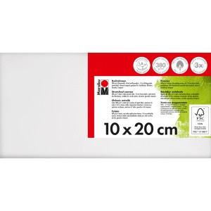 Marabu Keilrahmen, 10x20 cm, bespannt mit 380g/m² Baumwolle, ideal für Acryl- und Ölmalerei.