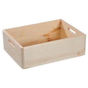 Kesper Allzweckkiste aus Kiefernholz, 50 Liter, mit Tragegriffen. Ideal zur Aufbewahrung.