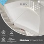 Detailaufnahme: Sekey Sonnenschirm, 180 cm, weiß, mit UV-Schutz 99,99%.