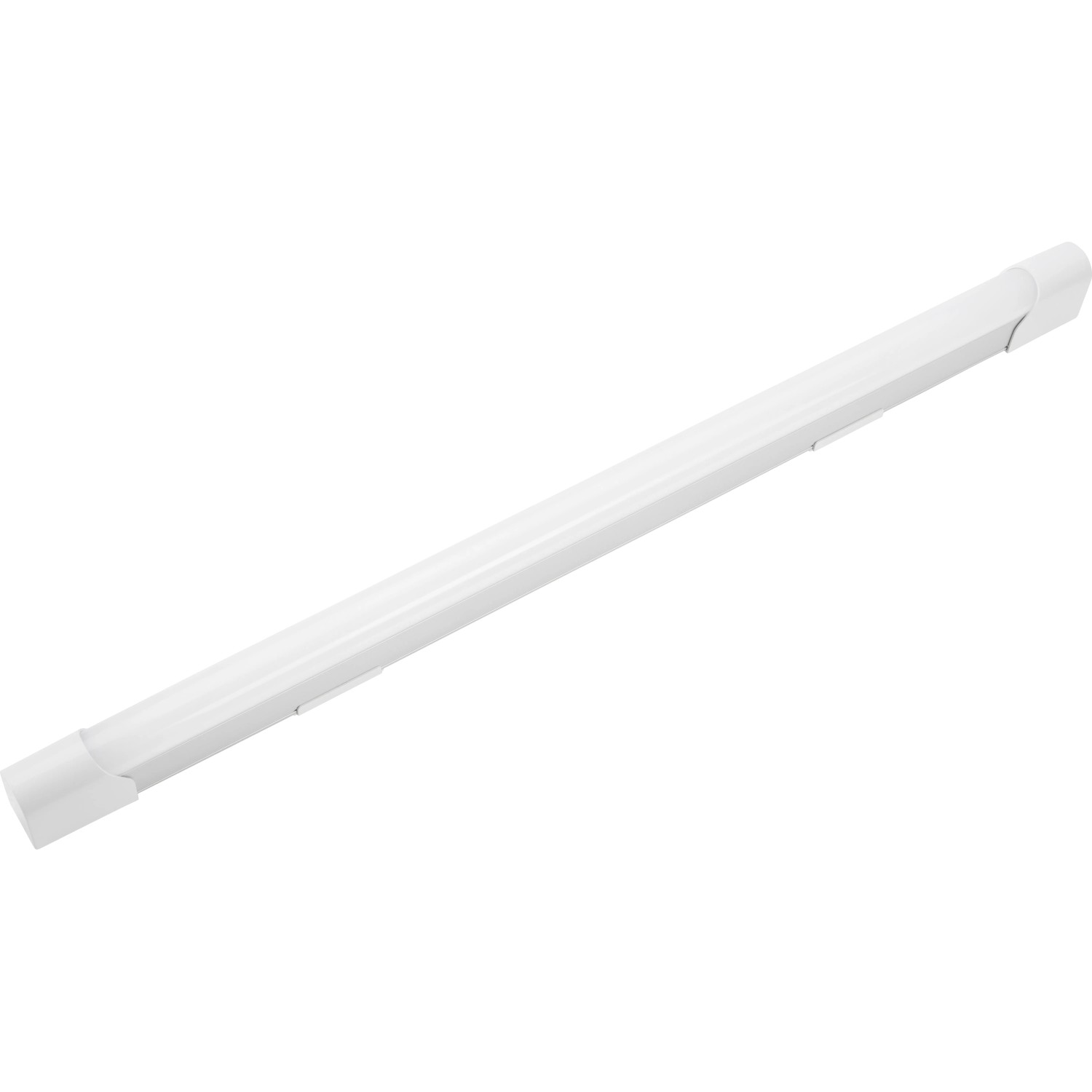 Silberne LED-Unterbauleuchte für Küchen, 63,5 cm lang, kaltweißes Licht.