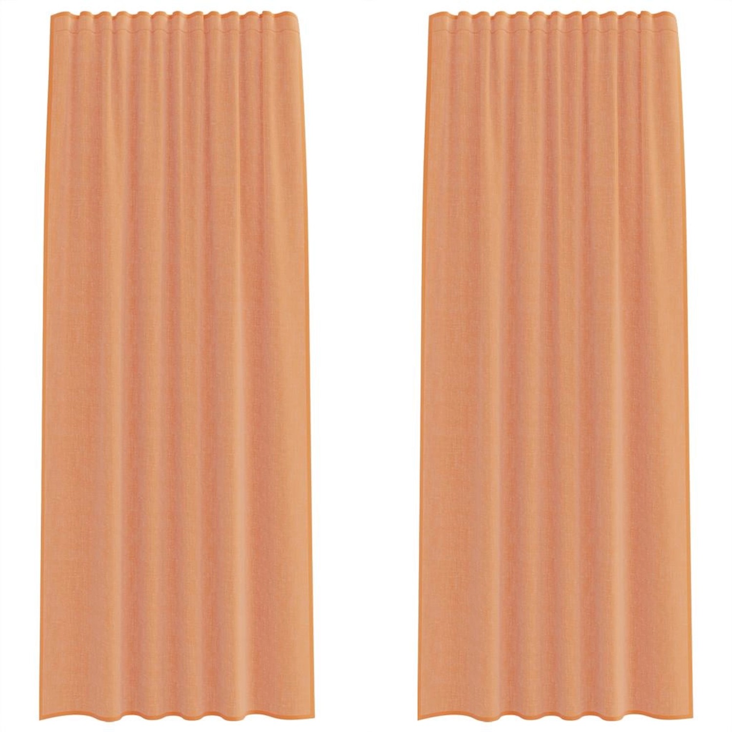 vidaXL Voile Vorhänge mit Stangentaschen 2 Stk Terrakotta 4102233 günstig online kaufen