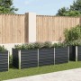 Anthrazitfarbenes furnicato Garten-Hochbeet aus verzinktem Stahl, 240x80x77 cm.