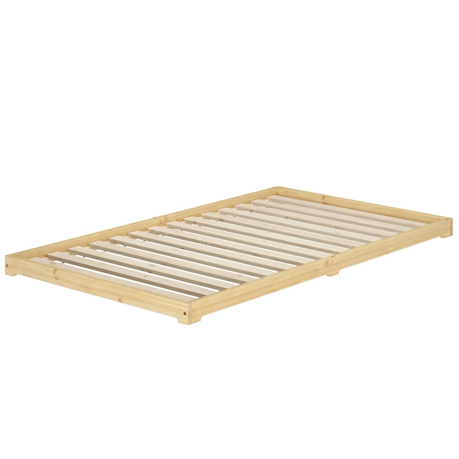 Erst-Holz Extra Niedriges Futonbett Bettrahmen 120 x 200 cm Kiefer Massiv Modell 47 Rollrost inkl.