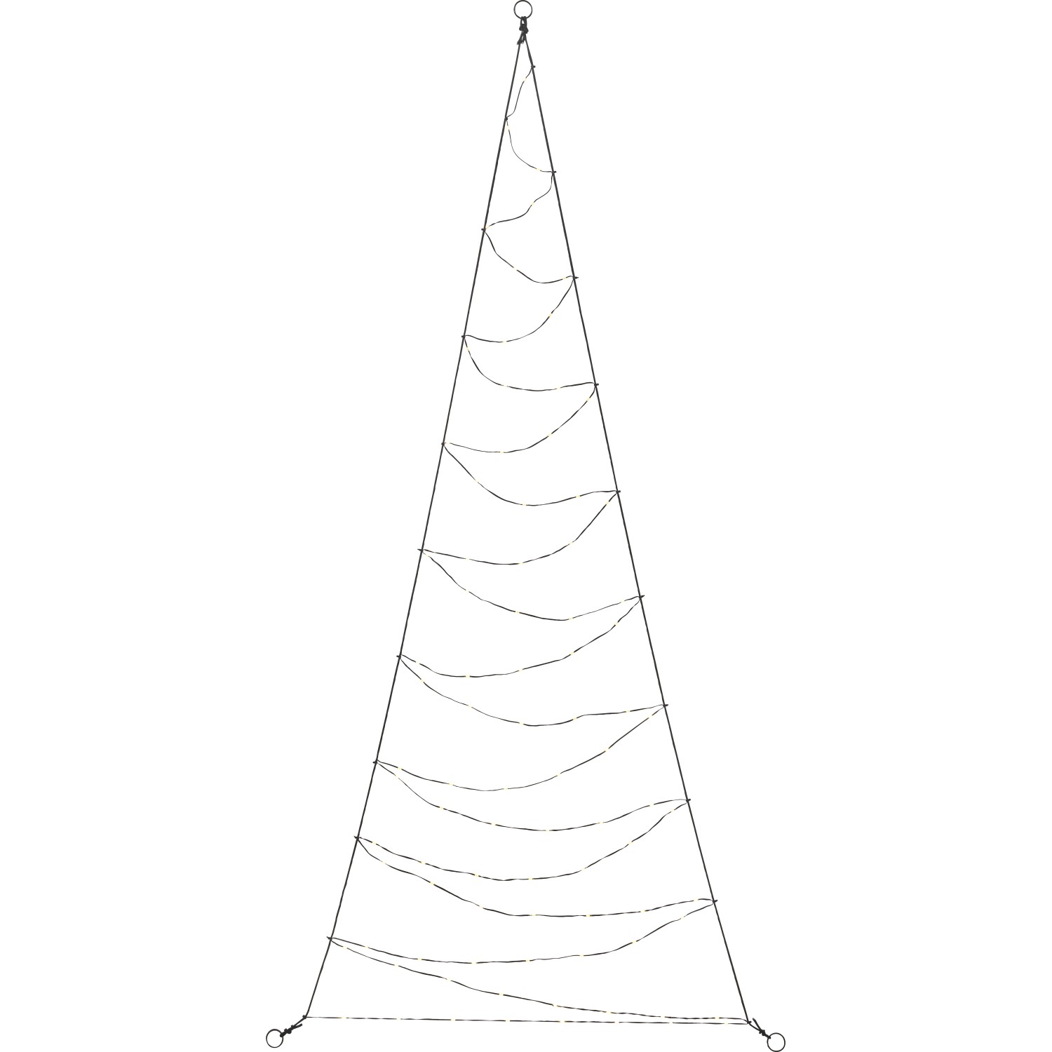 LED-Lichternetz 88 LEDs Warmweiß Dreieck 180 cm x 80 cm
