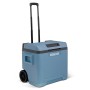 Eisblaue Igloo Kühlbox IE42 mit Rädern und Teleskopgriff. Thermoelektrische Kühlbox für Auto und Steckdose.