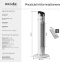 Weißer Tectake Turmventilator mit Fernbedienung, 90cm hoch, für eine angenehme Kühlung.