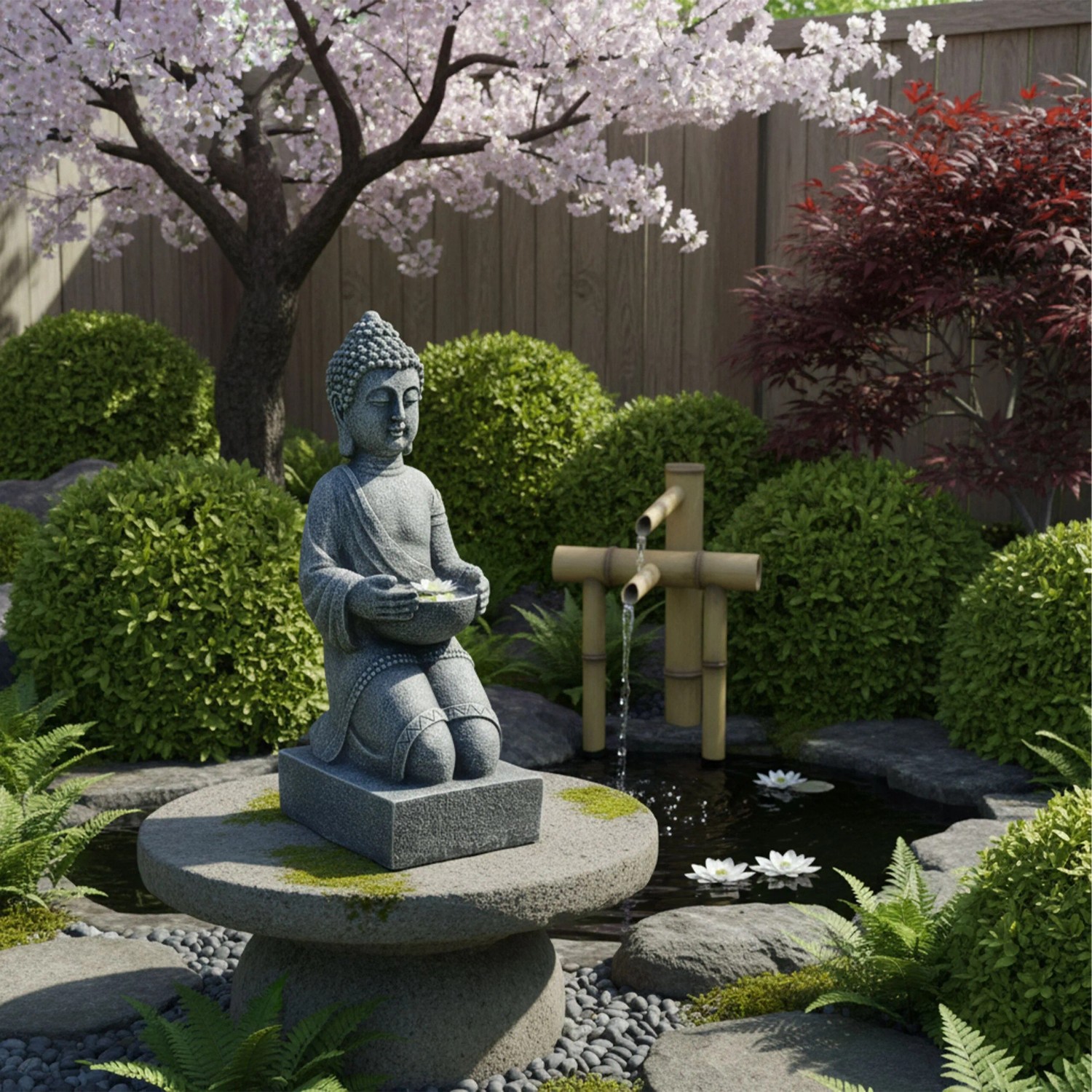 Relaxdays Buddha Figur Polyresin Grau Wetterfest Frostsicher 43 cm x 16 cm x 15 cm_2