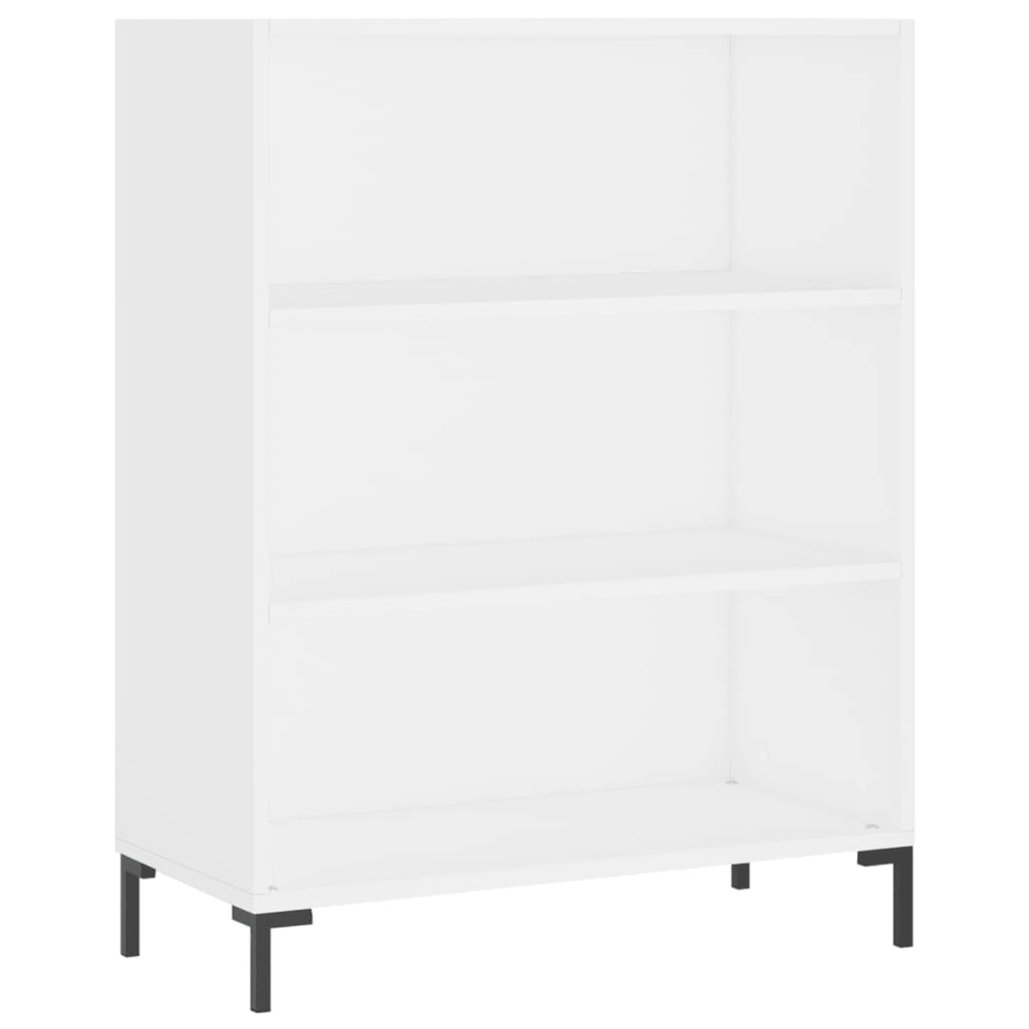 VidaXL Bücherregal Weiß 69,5x32,5x90 cm Holzwerkstoff Metall günstig online kaufen